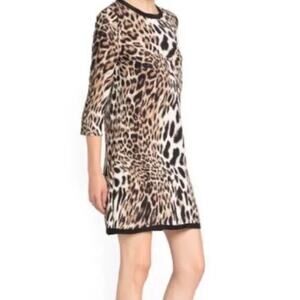 MNG Leopard Print Half Sleeve Mini Dress size 6